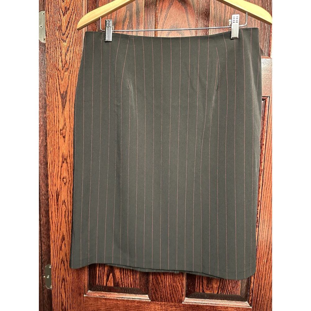 AGB Byer California Pencil Skirt Black Pink Pinstripe Career Women’s Sz 12 Y2K